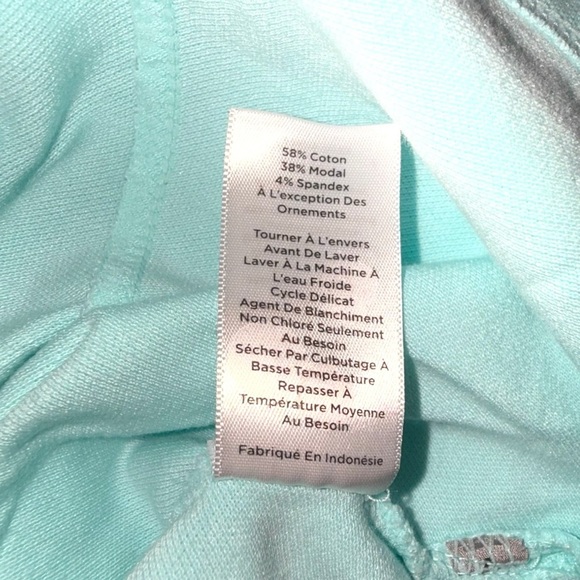 TALBOTS UPF 50+ SLEEVELESS PIQUÉ POLO - Fresh Aqua 1X NWOT - Picture 10 of 12